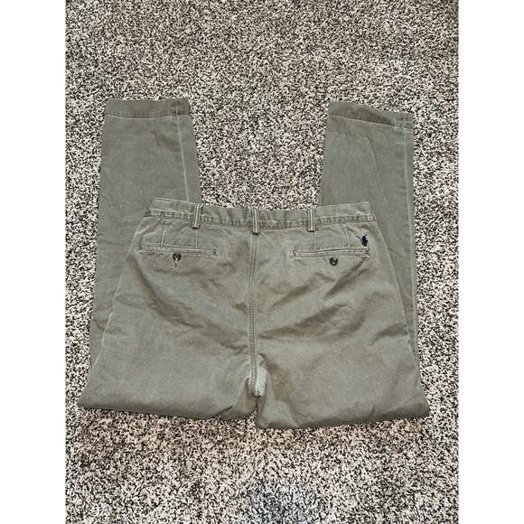 Polo Ralph Lauren Men’s Slim Fit Size 36x29 Green Pants Flat Front Chino - Picture 2 of 10